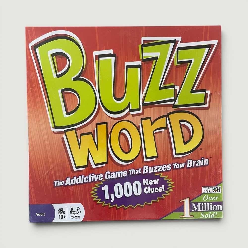 BuzzWord Board Game Patch Products 1000 New Clues Team Party Game New Sealed